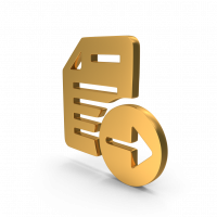 Gold Move File Icon.H03.2k